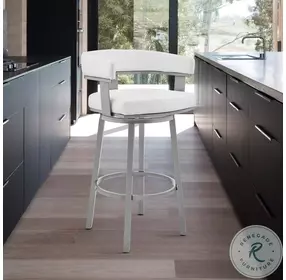 Lorin White Swivel 30" Bar Stool