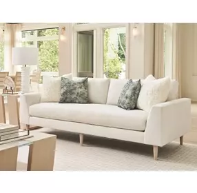 Sunset Key Roswell Ivory 91" Sofa with Pillows
