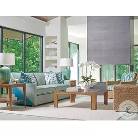 Palm Desert Sundrenched Sierra Redford Square Rattan Cocktail Table