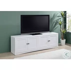 Laughlin White 4 Door 78" TV Stand