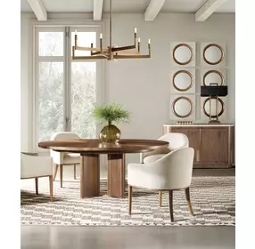 Eleana Medium Brown Extendable Oval Dining Table