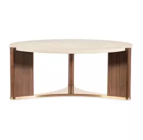 Solara Medium Brown and Beige Marble Top Occasional Table Set