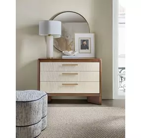 Solara Medium Brown and Cream 3 Drawer Accent Chest