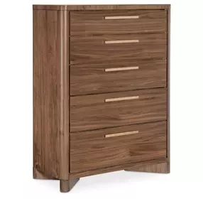 Solara Medium Brown 5 Drawer Chest