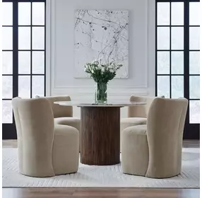 Dining Studio Wicker Upholstered Dining Chair