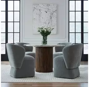 Dining Studio Sapphire Upholstered Dining Chair with Casters
