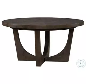 Cascade Falls Satin Espresso Round Pedestal Extendable Dining Room Set