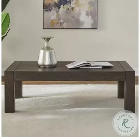 Rainier Falls Satin Espresso Rectangular Occasional Table Set