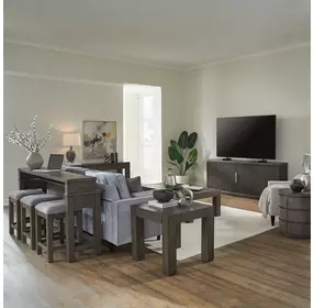 Rainier Falls Satin Espresso 100" Extendable Rectangular Dining Table