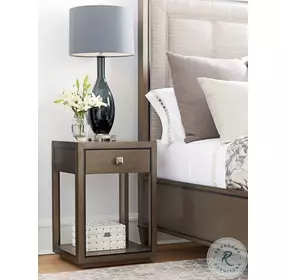 Ariana Charcoal Gray Margaux 1 Drawer Night Table