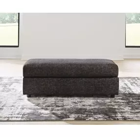 Coralene Onyx Performance Fabric Upholstered Rectangular Oversized Accent Ottoman