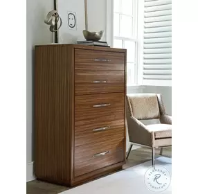 Kitano Dark Umber Minton 5 Drawer Chest