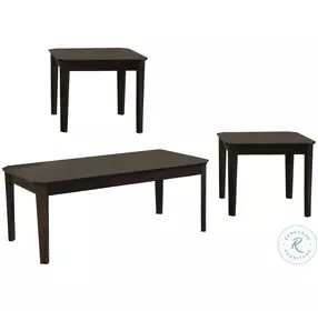 Amaro Dark Brown 3 Piece Occasional Set