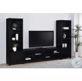 Jupiter Black 4 Door 79" TV Stand