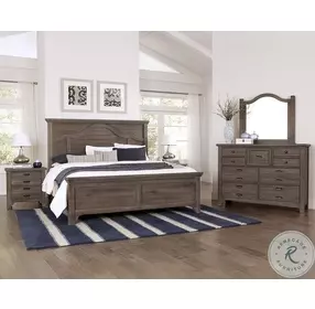 Bungalow Folkstone Gray Mantel King Panel Bed