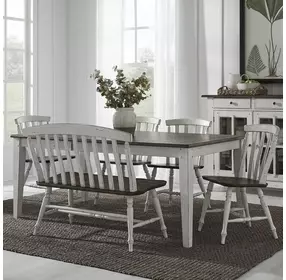 Garden Terrace Graphite and Whitestone 6 Piece Dining Set