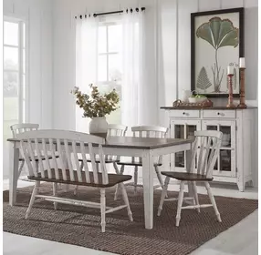Al Fresco Graphite and Whitestone 42" Dining Bench