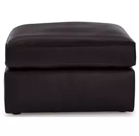 ModMax II Black Leather Oversized Accent Ottoman