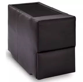 ModMax II Black Leather Console with Storage