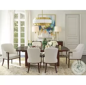 Rendezvous Walnut Double Pedestal Extendable Portman Dining Table