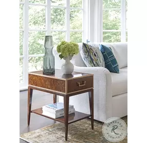 Rendezvous Walnut Box On Stand Shelton End Table