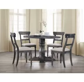 Leventis Weathered Gray 47" Round Dining Table