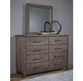 Dovetail Mystic Gray 8 Drawer Dresser