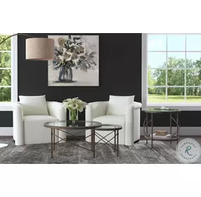 Harrison Antique Gold Round Cocktail Table