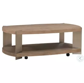 Harlow Sandstone And Satin Nickel Oval Occasional Table Set