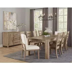 Dovetail Bleached White 100" Rectangular Gathering Table