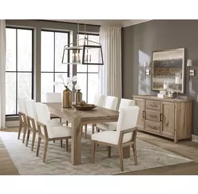 Dovetail Bleached White and White Performance Fabric Side Chair