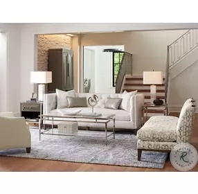 Ariana Platinum And Rich Silver Patina Athene Rectangular End Table