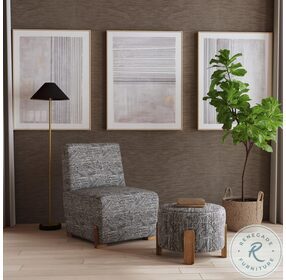 Jasper Salt And Pepper Accent Ottoman