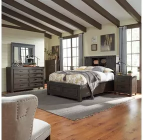 Briarwood Hills Rock Beaten Brown 8 Drawer Dresser with Mirror