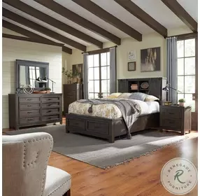 Thornwood Hills Rock Beaten Gray Sliding Door Chest