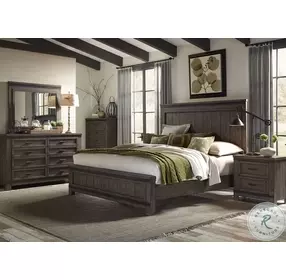 Briarwood Hills Rock Beaten Gray California King Panel Bed