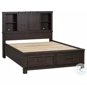 Briarwood Hills Rock Beaten Gray Bookcase Bedroom Set