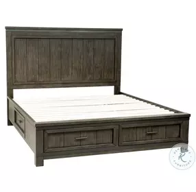 Briarwood Hills Rock Beaten Gray Three Sided Panel Storage Bedroom Set