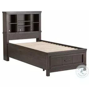 Briarwood Hills Rock Beaten Gray Youth Bookcase Storage Bedroom Set