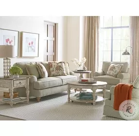 Weatherford Cornsilk And Brown Sofa Table