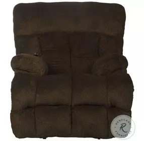 Sterling Chocolate Lay Flat Power Recliner with Power Headrest And Lumbar