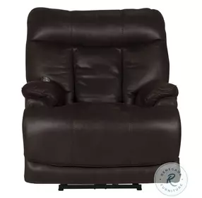 Anders Charcoal Lay Flat Power Recliner with Power Headrest And Lumbar