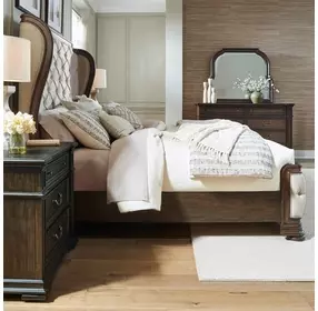 Provence Park Chateau Brown 3 Drawer Nightstand with USB Charging