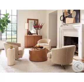 La Costa Veneered limestone Culver Chairside Table