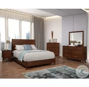 Flynn Walnut Queen Platform Bed