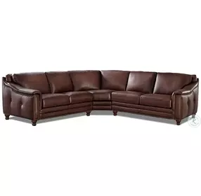 Bexley Caramel Top Grain Leather 3 Piece Sectional