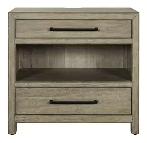 Proximity Place Barley Buff 2 Drawer Bedside Chest with USB Charging and LED