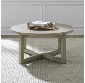 Proximity Place Barley Buff Round Cocktail Table
