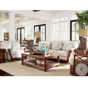 Bali Hai Aged Chestnut Brown Vineyard Point Rectangular Cocktail Table