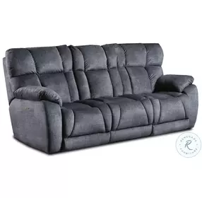 Wild Card Brady Charcoal Power Headrest Zero Gravity Reclining 92" Sofa with USB ports